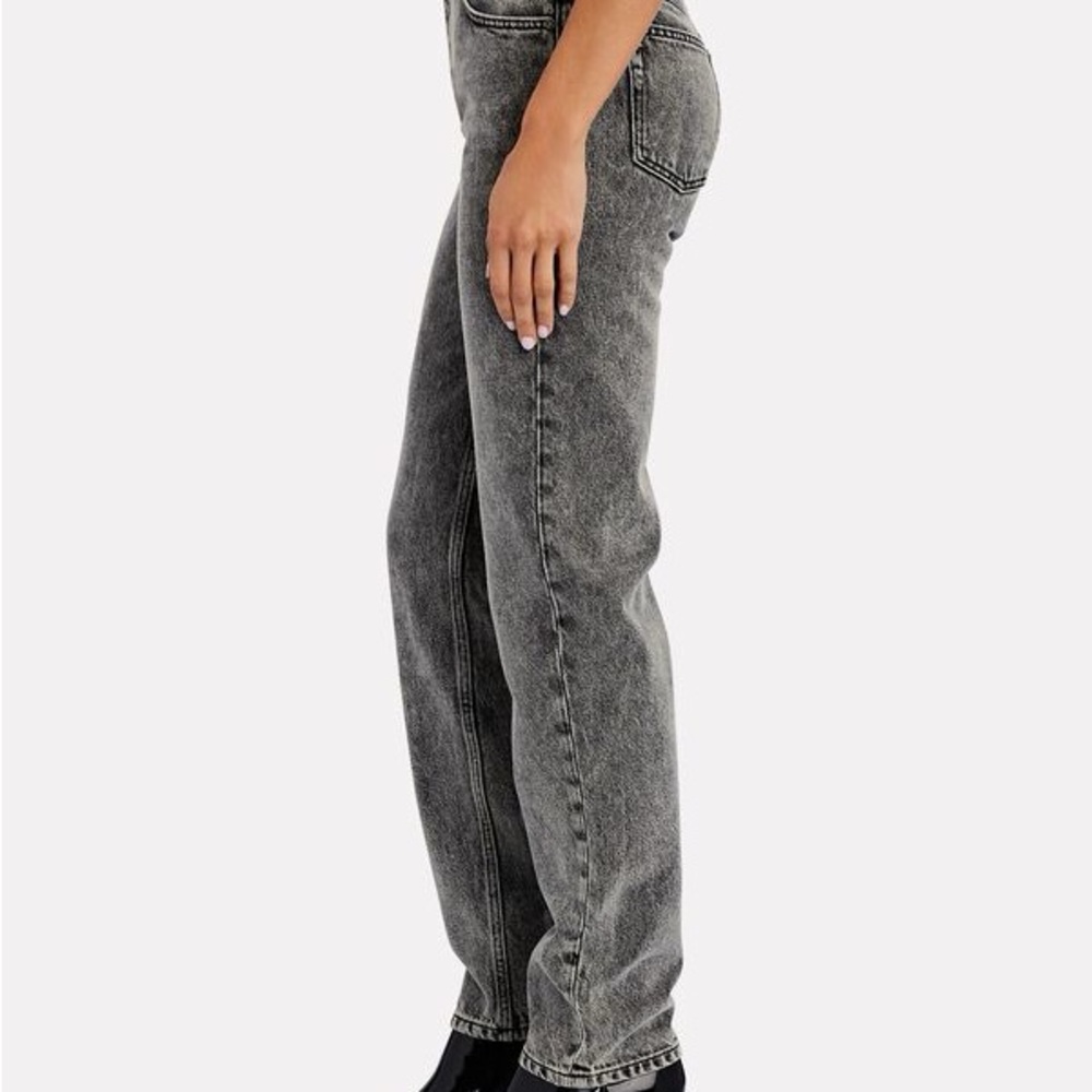 BOYISH The Casey Rigid High Rise Straight Jean Asymmetrical Buttons - Picture 3 of 13